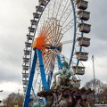 50 metre high ferris wheel with its covered gondolas